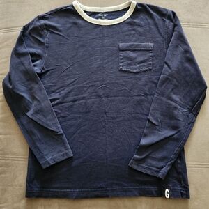 Gymboree Cotton Long Sleeve Patch Pocket Tee ~NAVY ~Size 10